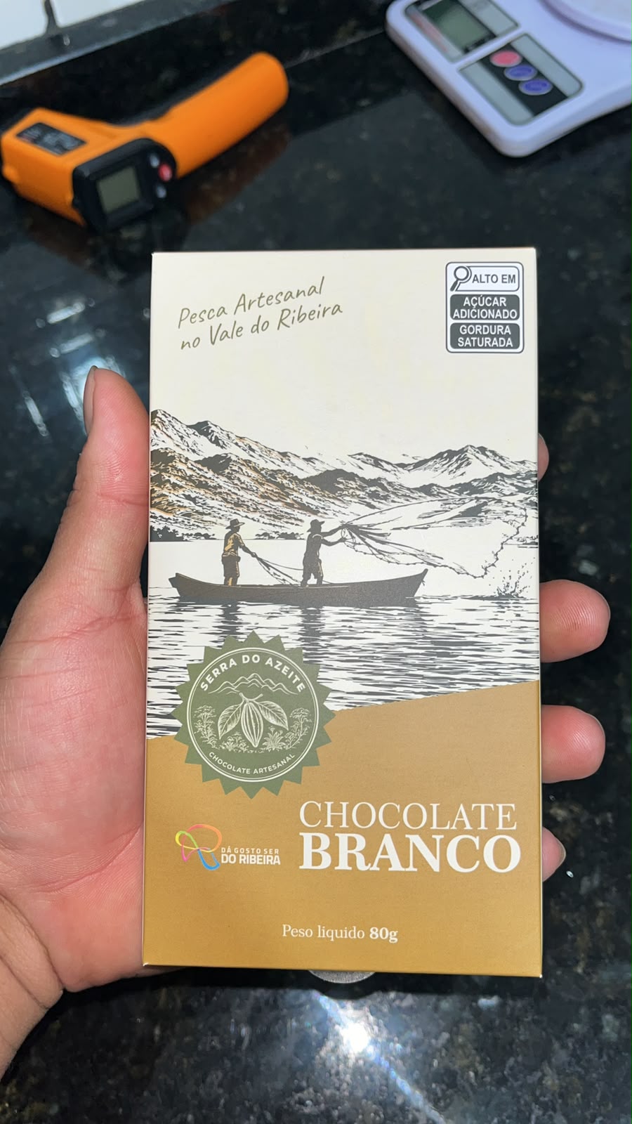 Caixa do chocolate branco